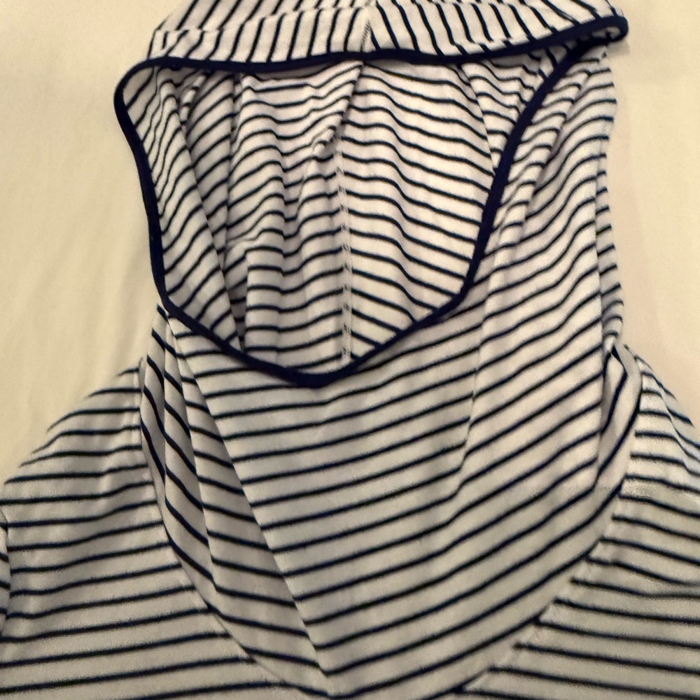 Columbia‎ Navy and White Striped Hoodie Omni-wick medium - Picture 4 of 9